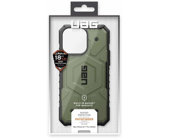 Чохол до моб. телефона Uag Apple iPhone 14 Pro Max Pathfinder Magsafe, Olive (114055117272), зображення 9 Чохол до моб. телефона Uag Apple iPhone 14 Pro Max Pathfinder Magsafe, Olive (114055117272), зображення 9