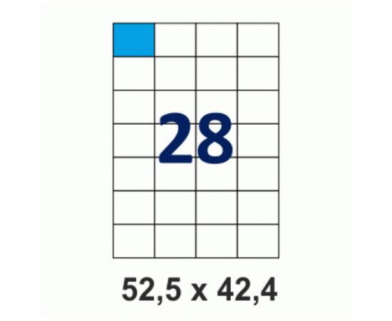 Етикетка самоклеюча Tama 52,5х42,4 (28 на листі) с/кл (100листів) (16777)