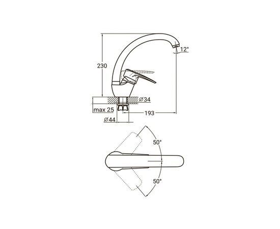 Смеситель AQUATICA ML-4B141C, изображение 4 Смеситель AQUATICA ML-4B141C, изображение 4
