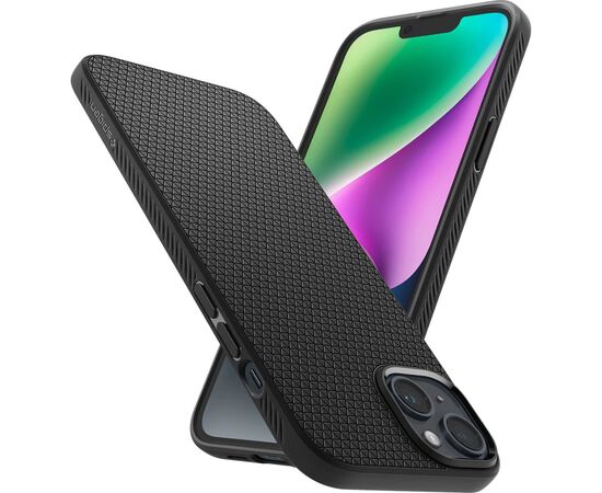 Чехол для моб. телефона Spigen Apple iPhone 14 Liquid Air, Matte Black (ACS05037), изображение 7