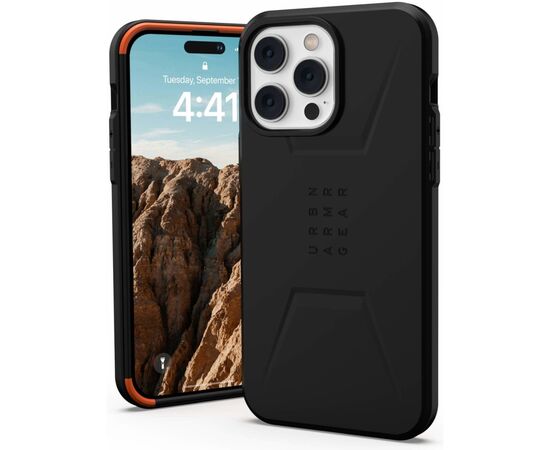 Чохол до моб. телефона Uag Apple iPhone 14 Pro Max Civilian Magsafe, Black (114039114040), зображення 8 Чохол до моб. телефона Uag Apple iPhone 14 Pro Max Civilian Magsafe, Black (114039114040), зображення 8