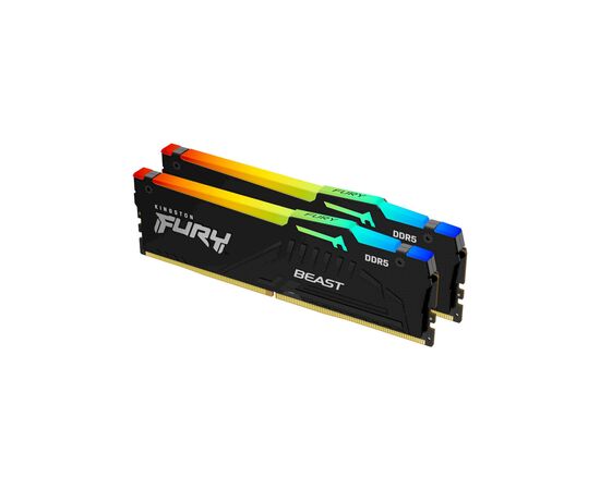 Модуль памяти для компьютера DDR5 64GB (2x32GB) 4800 MHz FURY Beast RGB Kingston Fury (ex.HyperX) (KF548C38BBAK2-64)