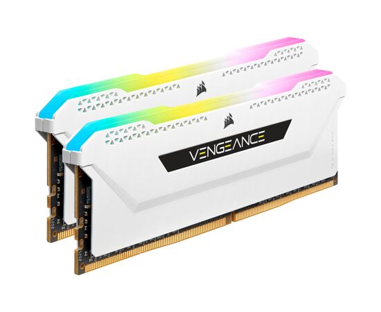Модуль памяти для компьютера DDR4 16GB (2x8GGB) 3600 MHz Vengeance RGB Pro SL White Corsair (CMH16GX4M2D3600C18W), изображение 3 Модуль памяти для компьютера DDR4 16GB (2x8GGB) 3600 MHz Vengeance RGB Pro SL White Corsair (CMH16GX4M2D3600C18W), изображение 3