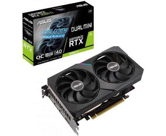 Видеокарта ASUS GeForce RTX3060Ti 8Gb DUAL OC MINI V2 LHR (DUAL-RTX3060TI-O8G-MINI-V2)