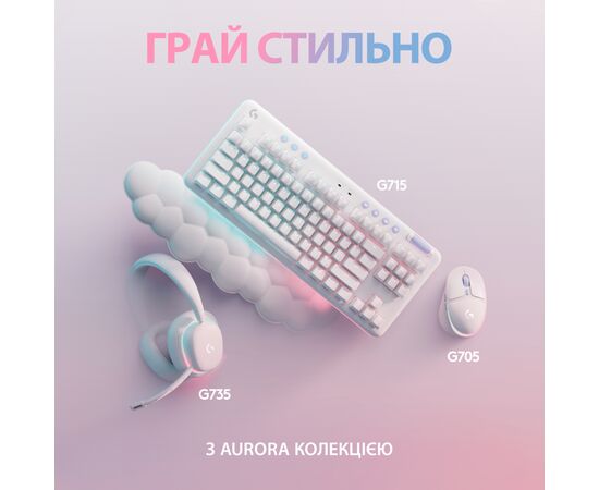 Клавиатура Logitech G713 Aurora Gaming GX Brown USB UA Off-White (920-010422), изображение 8 Клавиатура Logitech G713 Aurora Gaming GX Brown USB UA Off-White (920-010422), изображение 8