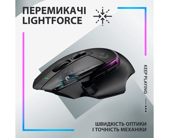 Мышка Logitech G502 X Plus Wireless Black (910-006162), изображение 2 Мышка Logitech G502 X Plus Wireless Black (910-006162), изображение 2