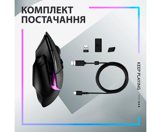 Мышка Logitech G502 X Plus Wireless Black (910-006162), изображение 9 Мышка Logitech G502 X Plus Wireless Black (910-006162), изображение 9