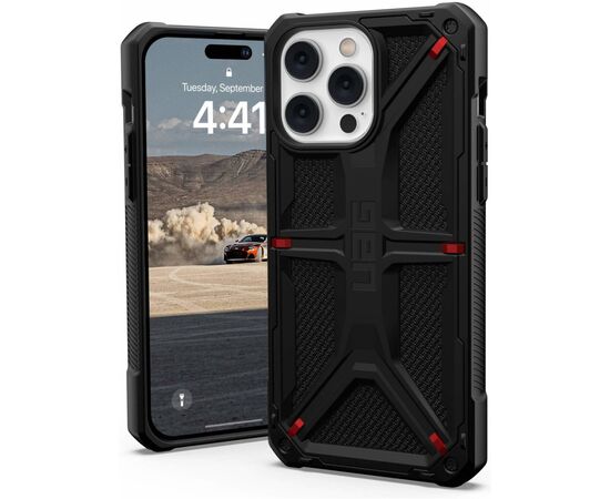 Чохол до моб. телефона Uag Apple iPhone 14 Pro Max Monarch, Kevlar Black (114035113940), зображення 8 Чохол до моб. телефона Uag Apple iPhone 14 Pro Max Monarch, Kevlar Black (114035113940), зображення 8