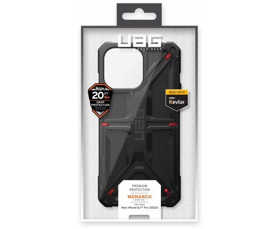 Чохол до моб. телефона Uag Apple iPhone 14 Pro Max Monarch, Kevlar Black (114035113940), зображення 9 Чохол до моб. телефона Uag Apple iPhone 14 Pro Max Monarch, Kevlar Black (114035113940), зображення 9