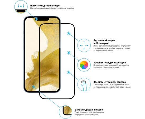 Стекло защитное Global Full Glue Apple iPhone 14 Plus (1283126541858), изображение 2 Стекло защитное Global Full Glue Apple iPhone 14 Plus (1283126541858), изображение 2