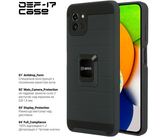 Чохол до моб. телефона Armorstandart DEF17 case Samsung A03 (A035) Black (ARM61350), зображення 2 Чохол до моб. телефона Armorstandart DEF17 case Samsung A03 (A035) Black (ARM61350), зображення 2