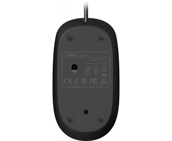 Мышка Rapoo N200 Black, изображение 6 Мышка Rapoo N200 Black, изображение 6