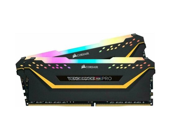 Модуль пам'яті для комп'ютера DDR4 16GB (2x8GB) 3200 MHz Vengeance RGB Pro Black Corsair (CMW16GX4M2C3200C16-TUF), зображення 2 Модуль пам'яті для комп'ютера DDR4 16GB (2x8GB) 3200 MHz Vengeance RGB Pro Black Corsair (CMW16GX4M2C3200C16-TUF), зображення 2