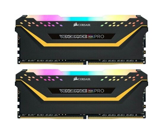 Модуль пам'яті для комп'ютера DDR4 16GB (2x8GB) 3200 MHz Vengeance RGB Pro Black Corsair (CMW16GX4M2C3200C16-TUF)