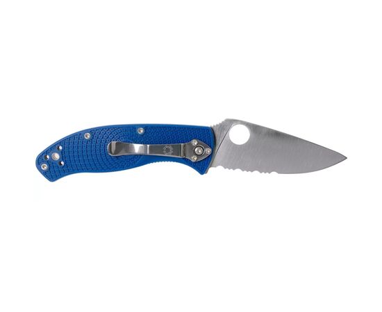 Нож Spyderco Tenacious S35VN полусеррейтор Blue (C122PSBL), изображение 2 Нож Spyderco Tenacious S35VN полусеррейтор Blue (C122PSBL), изображение 2