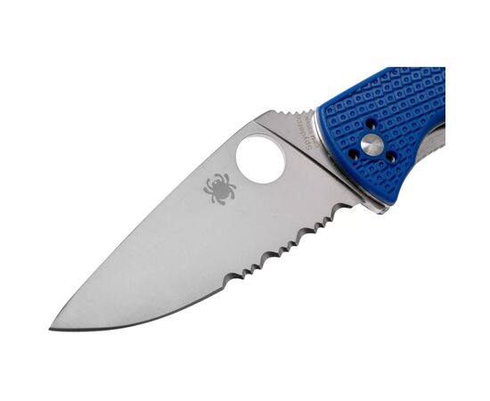 Нож Spyderco Tenacious S35VN полусеррейтор Blue (C122PSBL), изображение 3 Нож Spyderco Tenacious S35VN полусеррейтор Blue (C122PSBL), изображение 3