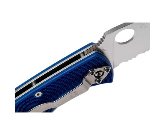 Нож Spyderco Tenacious S35VN полусеррейтор Blue (C122PSBL), изображение 4 Нож Spyderco Tenacious S35VN полусеррейтор Blue (C122PSBL), изображение 4