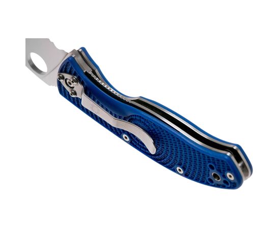 Нож Spyderco Tenacious S35VN полусеррейтор Blue (C122PSBL), изображение 6 Нож Spyderco Tenacious S35VN полусеррейтор Blue (C122PSBL), изображение 6
