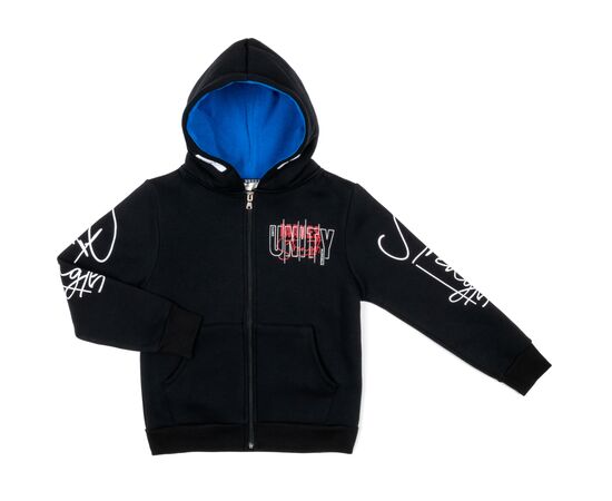 Кофта Breeze на флісі на блискавці (18007-164B-blue)