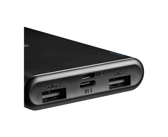 Батарея универсальная Canyon PB-108 10000mAh, Input 5V/2A, Output 5V/2.1A(Max), black (CNE-CPB1008B), изображение 3 Батарея универсальная Canyon PB-108 10000mAh, Input 5V/2A, Output 5V/2.1A(Max), black (CNE-CPB1008B), изображение 3