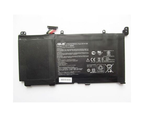 Аккумулятор для ноутбука ASUS S551 B31N1336, 4110mAh (48Wh), 3cell, 11.4V, Li-Pol (A47470), изображение 2 Аккумулятор для ноутбука ASUS S551 B31N1336, 4110mAh (48Wh), 3cell, 11.4V, Li-Pol (A47470), изображение 2