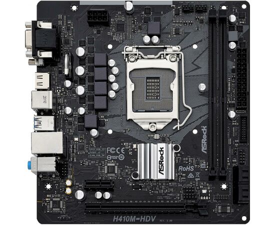 Материнская плата ASRock H410M-HDV R2.0, изображение 2 Материнская плата ASRock H410M-HDV R2.0, изображение 2