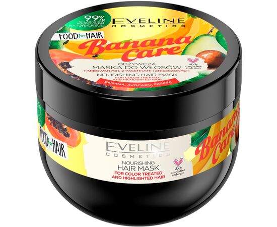 Маска для волос Eveline Cosmetics Food For Hair Banana Care 500 мл (5901761988932)