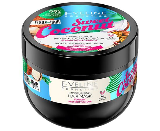 Маска для волос Eveline Cosmetics Food For Hair Sweet Coconut 500 мл (5901761988918)