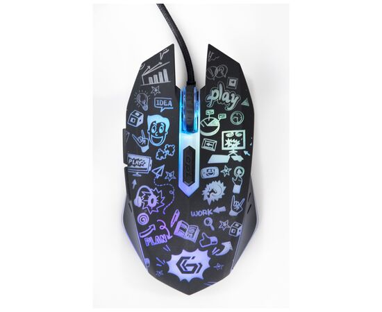 Мышка Gembird MUS-6B-GRAFIX-01 USB Black (MUS-6B-GRAFIX-01), изображение 2 Мышка Gembird MUS-6B-GRAFIX-01 USB Black (MUS-6B-GRAFIX-01), изображение 2