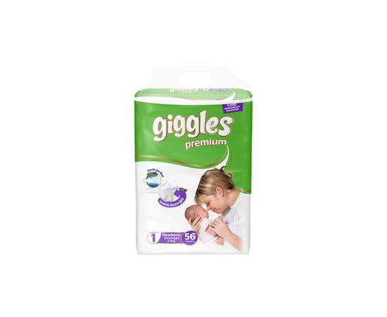Подгузник Giggles Premium Newborn 2-5 кг 56 шт. (8680131201624)