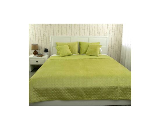 Покрывало Руно двухстороннее VeLour Зеленое 150х220 см (360.55_Green banana), изображение 2 Покрывало Руно двухстороннее VeLour Зеленое 150х220 см (360.55_Green banana), изображение 2