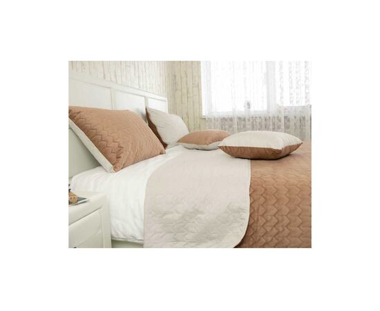 Покривало Руно двостороннє VeLour Шоколадно-молочне 150х220 см (360.55_Latte), зображення 2 Покривало Руно двостороннє VeLour Шоколадно-молочне 150х220 см (360.55_Latte), зображення 2