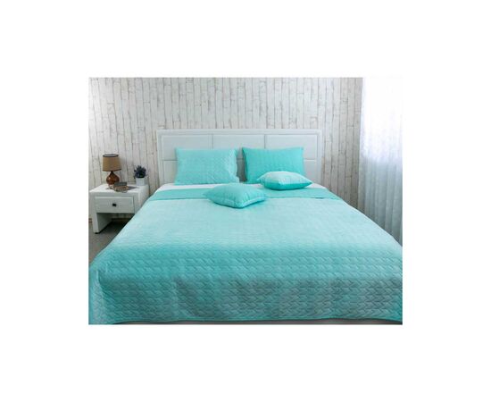 Покрывало Руно двухстороннее VeLour Ментоловое 150х220 см (360.55_Tiffany), изображение 4 Покрывало Руно двухстороннее VeLour Ментоловое 150х220 см (360.55_Tiffany), изображение 4