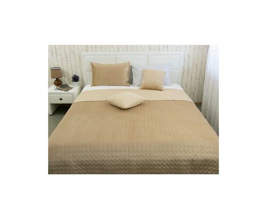 Покрывало Руно двухстороннее VeLour Бежевое 220х240 см (330.55_Beige), изображение 2 Покрывало Руно двухстороннее VeLour Бежевое 220х240 см (330.55_Beige), изображение 2