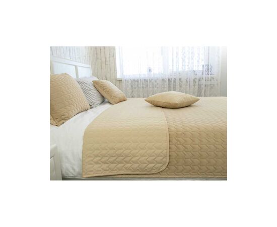Покрывало Руно двухстороннее VeLour Бежевое 220х240 см (330.55_Beige), изображение 4 Покрывало Руно двухстороннее VeLour Бежевое 220х240 см (330.55_Beige), изображение 4