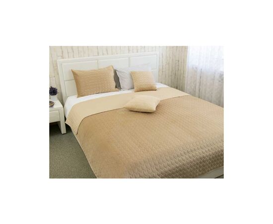 Покривало Руно двостороннє VeLour Бежеве 220х240 см (330.55_Beige)