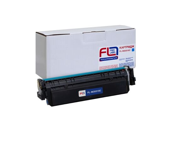 Картридж FREE Label HP 415X (W2031X) cyan, без чипа (FL-W2031XC)
