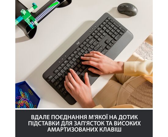 Клавиатура Logitech Signature K650 USB/Bluetooth UA Graphite (920-010945), изображение 2 Клавиатура Logitech Signature K650 USB/Bluetooth UA Graphite (920-010945), изображение 2