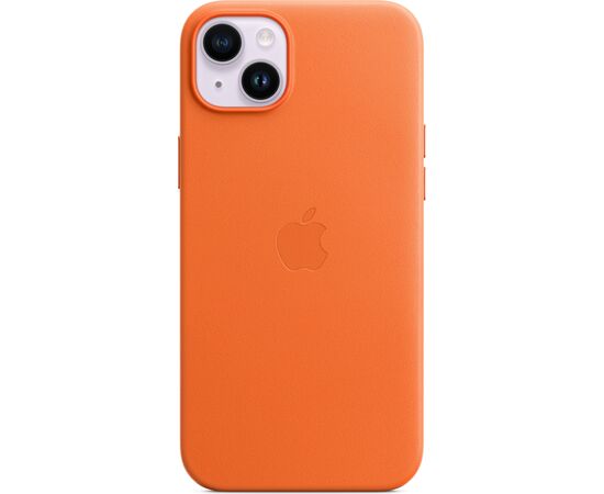 Чехол для моб. телефона Apple iPhone 14 Plus Leather Case with MagSafe - Orange,Model A2907 (MPPF3ZE/A), изображение 3 Чехол для моб. телефона Apple iPhone 14 Plus Leather Case with MagSafe - Orange,Model A2907 (MPPF3ZE/A), изображение 3