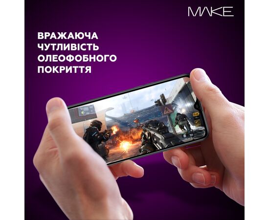 Стекло защитное MAKE Apple iPhone 14 Plus (MGF-AI14PL), изображение 6 Стекло защитное MAKE Apple iPhone 14 Plus (MGF-AI14PL), изображение 6