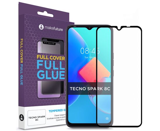 Стекло защитное MAKE Tecno Spark 8c (MGF-TS8C)