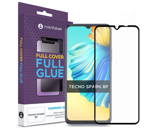 Стекло защитное MAKE Tecno Spark 8p (MGF-TS8P)