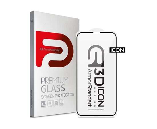 Стекло защитное Armorstandart Icon 3D Apple iPhone 14 Pro Max Black (ARM61974)