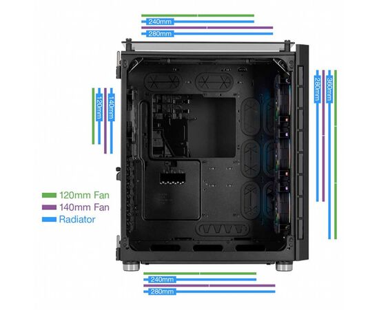 Корпус Corsair Crystal 680X RGB Black (CC-9011168-WW), изображение 5