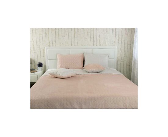 Покрывало Руно двухстороннее VeLour Миндальное 180х220 см (340.55_Almond), изображение 2 Покрывало Руно двухстороннее VeLour Миндальное 180х220 см (340.55_Almond), изображение 2