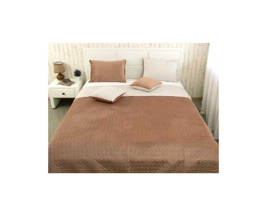 Покривало Руно двостороннє VeLour Шоколадно-молочне 180х220 см (340.55_Latte), зображення 5 Покривало Руно двостороннє VeLour Шоколадно-молочне 180х220 см (340.55_Latte), зображення 5