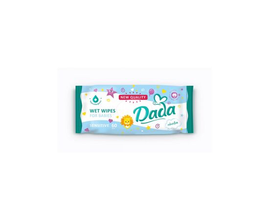 Дитячі вологі серветки Dada без запаху 60 шт (4820174980368)