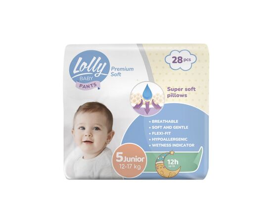Підгузок Lolly Premium Soft Junior 5 (12-17 кг) 28 шт (4820174981006)