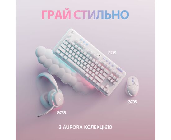 Мышка Logitech G705 Gaming Wireless/Bluetooth White (910-006367), изображение 10 Мышка Logitech G705 Gaming Wireless/Bluetooth White (910-006367), изображение 10