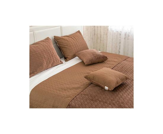 Покрывало Руно двухстороннее VeLour Шоколадное 220х240 см (330.55_Chocolate), изображение 2 Покрывало Руно двухстороннее VeLour Шоколадное 220х240 см (330.55_Chocolate), изображение 2